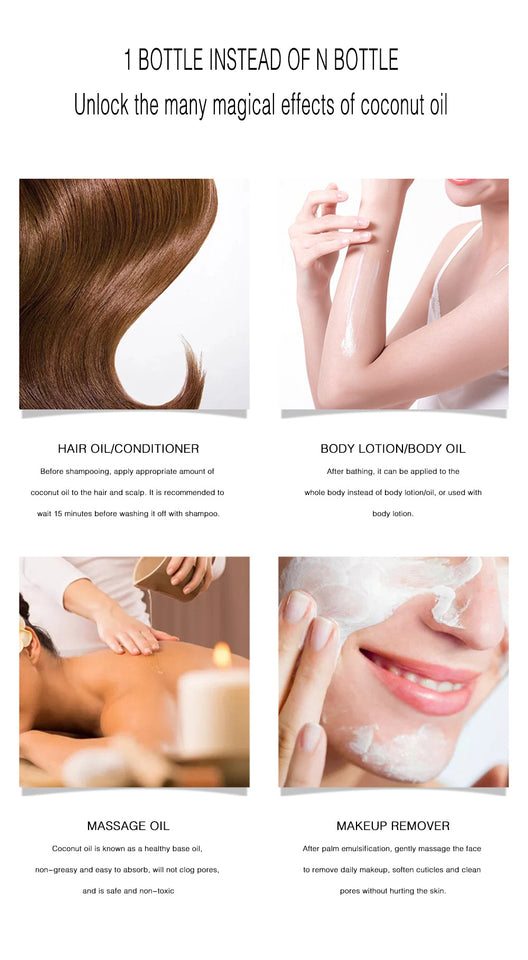 Coconut Skin Care Massage Essential Oil – Moisturizing Body Care