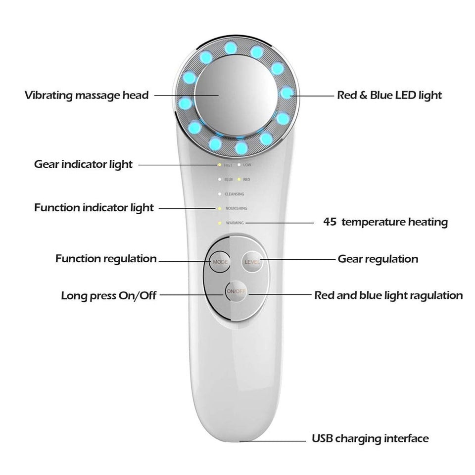 7-in-1 Facial Massager – Advanced Skin Tightening & Lifting Beauty Device
