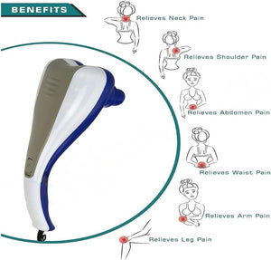 جهاز تدليك كهربائي برأسين - لتخفيف آلام الأنسجة العميقة في جميع أنحاء الجسم