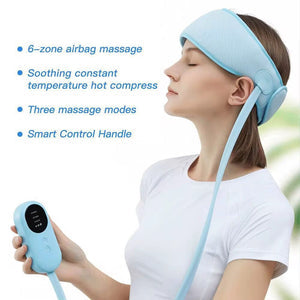 Heated Airbag Head Massage Cap – 6-Zone Compression Therapy